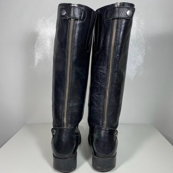 B.O.C Born Women Leather Boots Riding Boots Knee High / Tall Black Sz 7 /38 - Picture 4 of 7